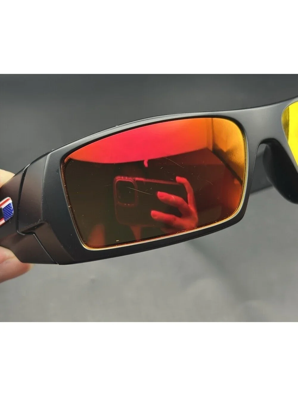 Oakley Gascan NFL Bengals Matte Black Ruby Iridium (BUCS Etched)